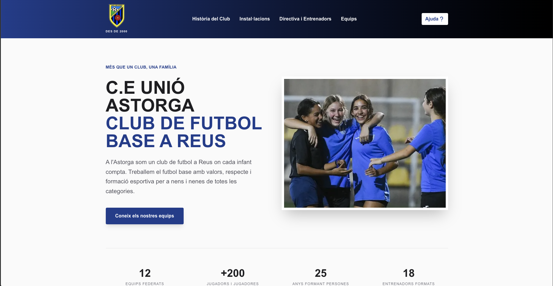 WEB oficial del C.E Unió Astorga - proyecto app o web desarrollado por Alvaro Campos para empresa